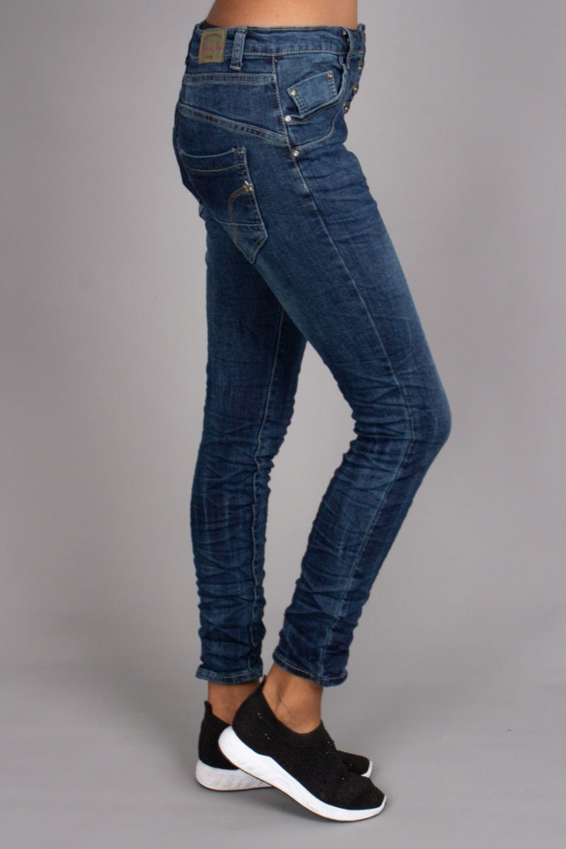 Jeans m. 10 knappar, Denim