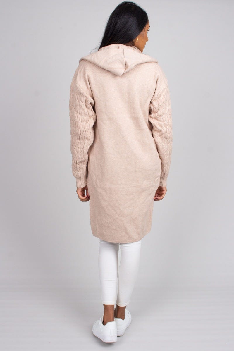 Cardigan m. luva, Beige