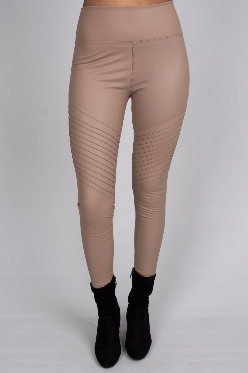 Biker leggings, taupe