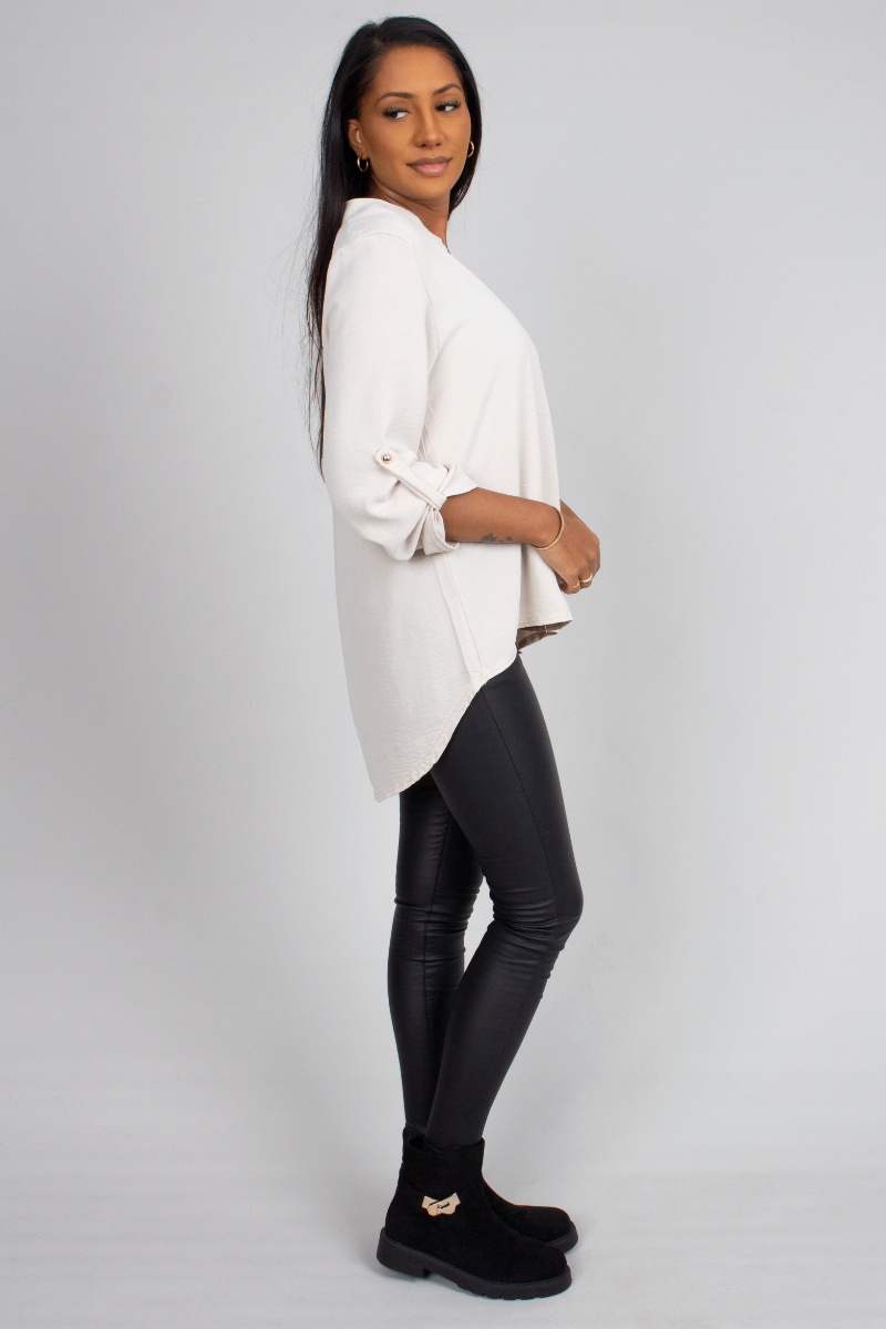 Adeline blus, Beige