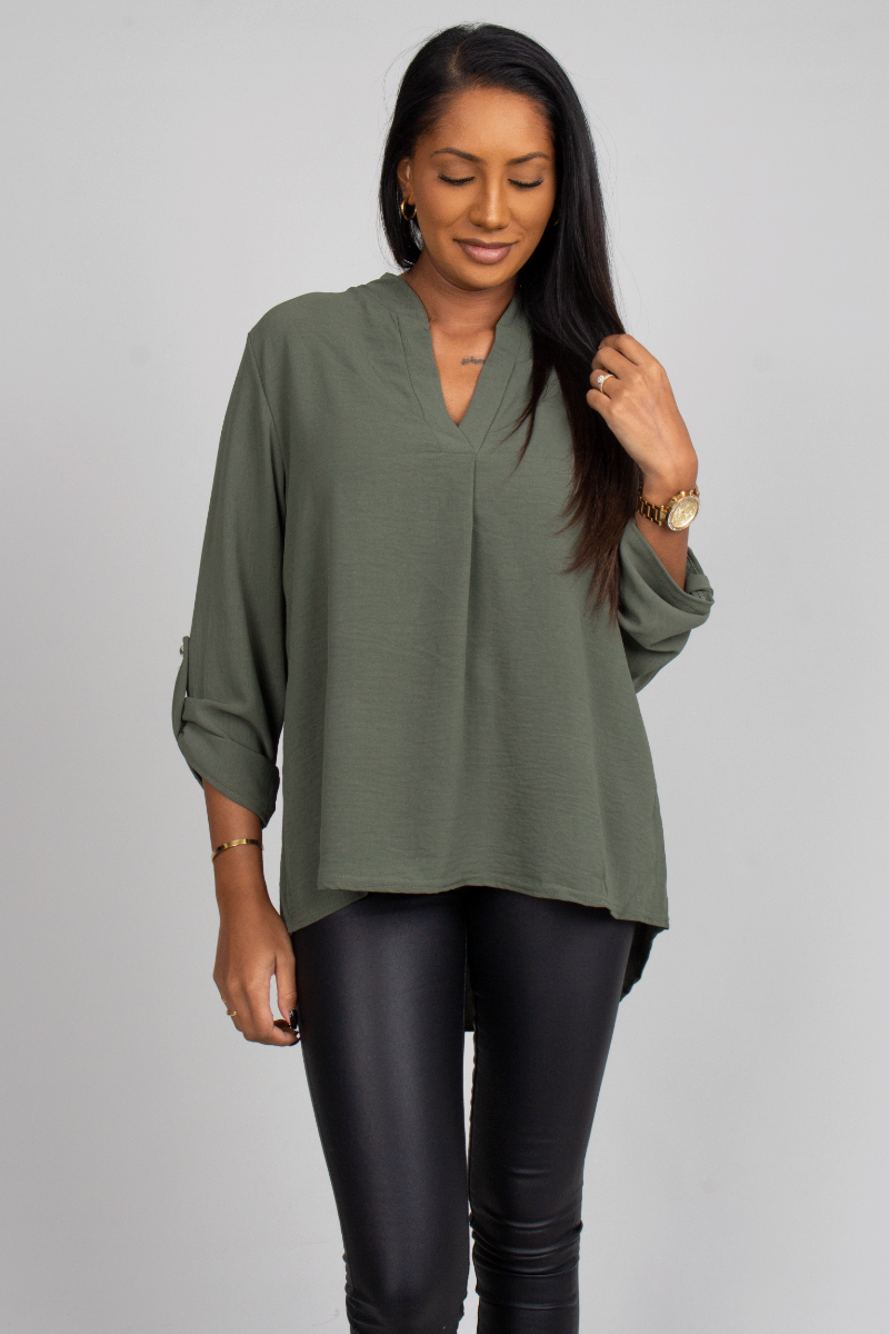 Adeline blus, Khaki