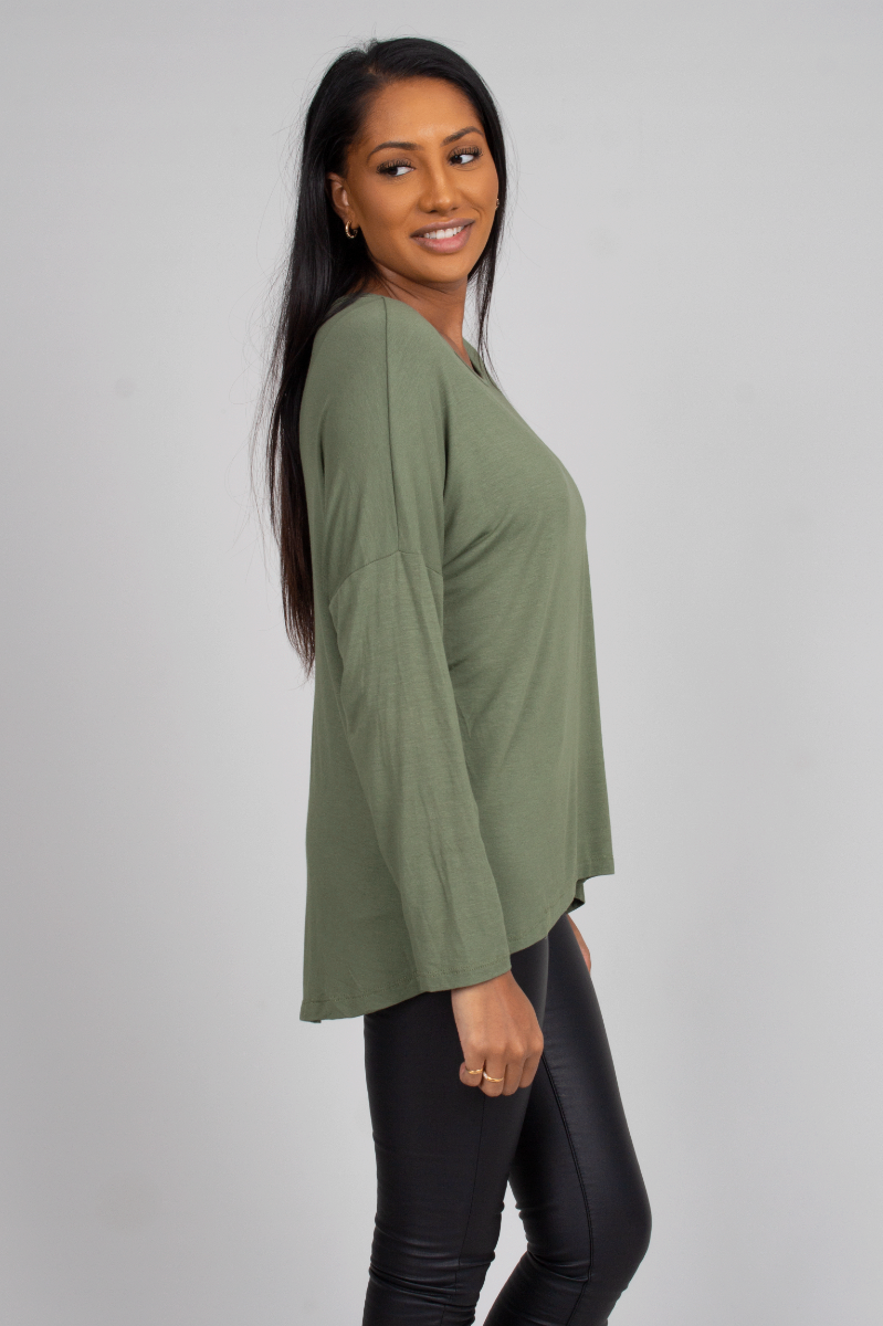 Batwing blus, Khaki