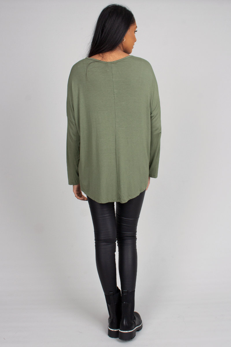 Batwing blus, Khaki