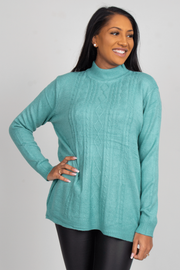 Turtle neck, aqua