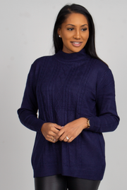 Turtle neck, navy