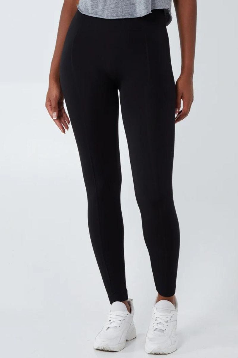 Vinterleggings plain Sort