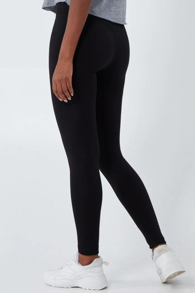 Vinterleggings plain Sort