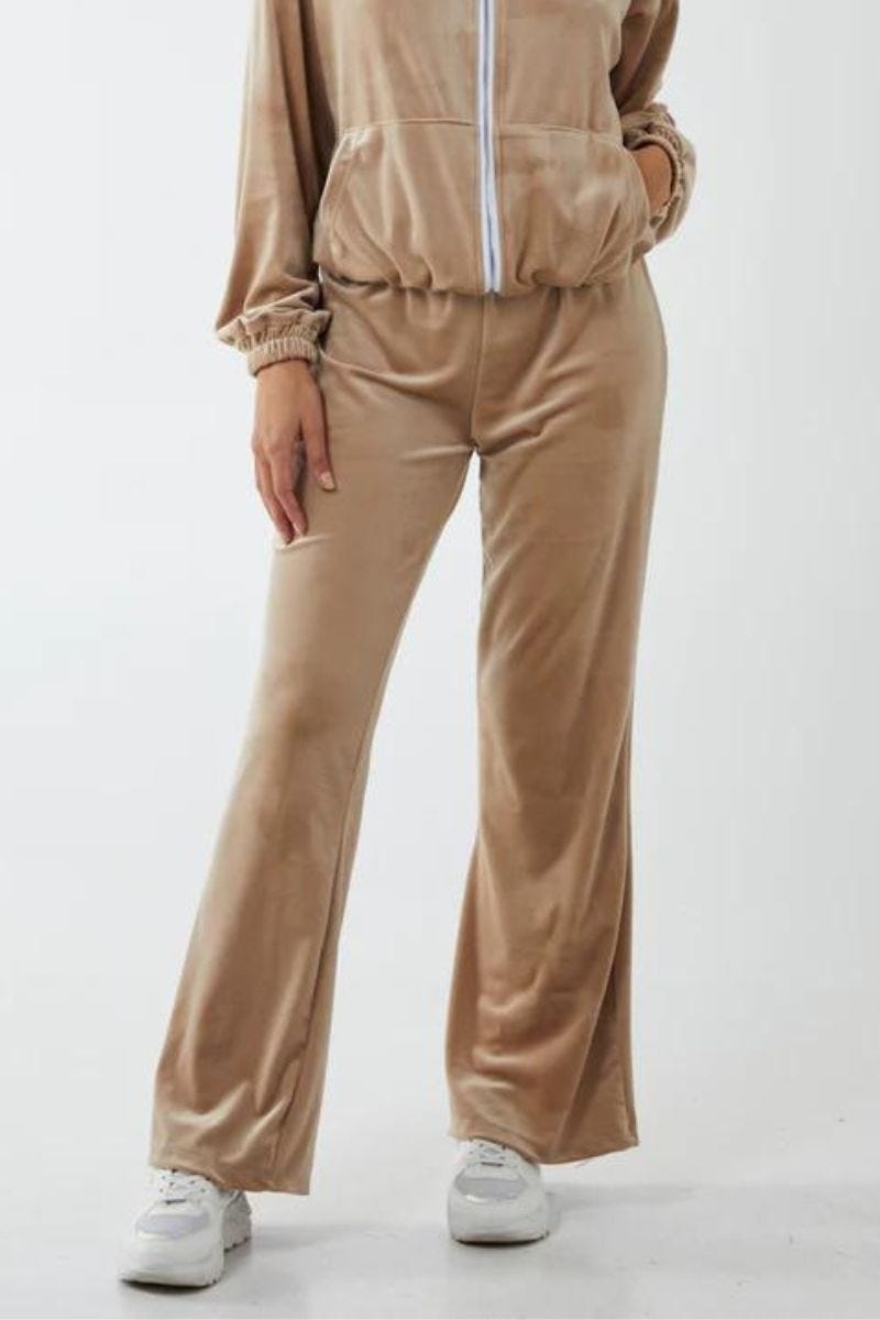 Velour byxor, Beige