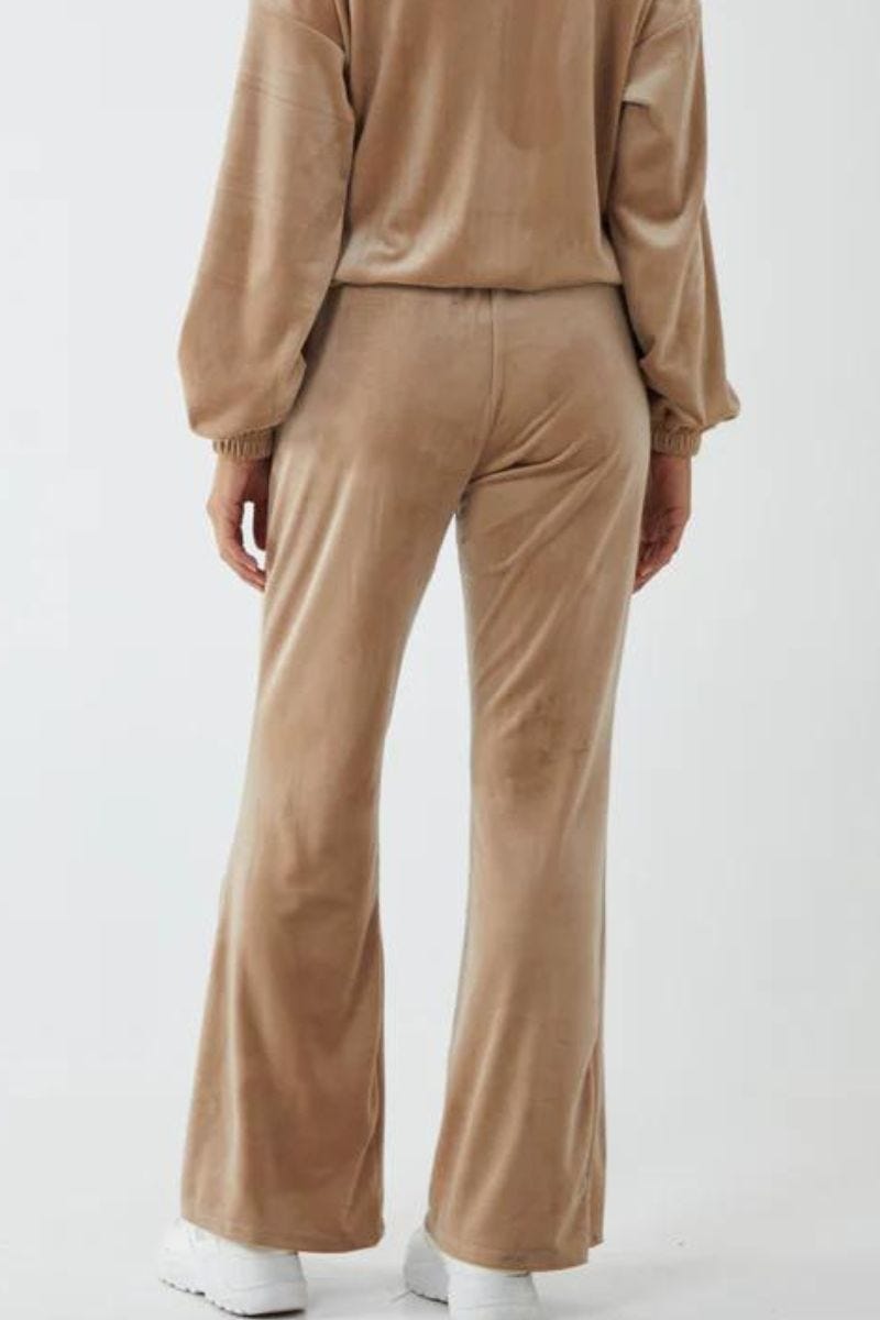 Velour byxor, Beige