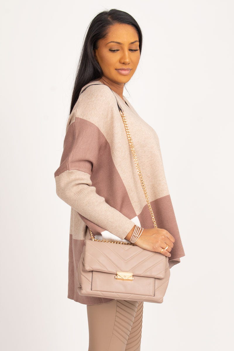 Crossbody väska, Taupe