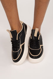 Sneakers m. plateau Sort