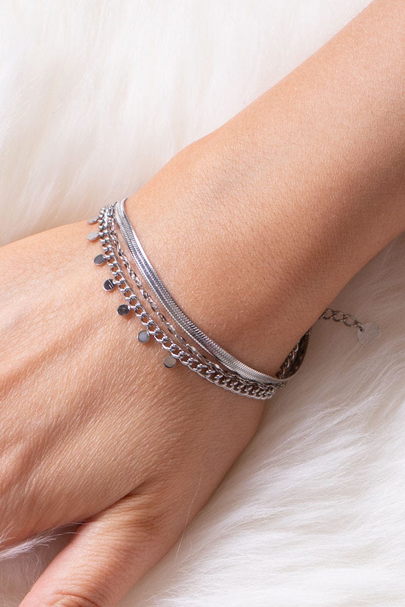 Armband 3 i 1, Silver