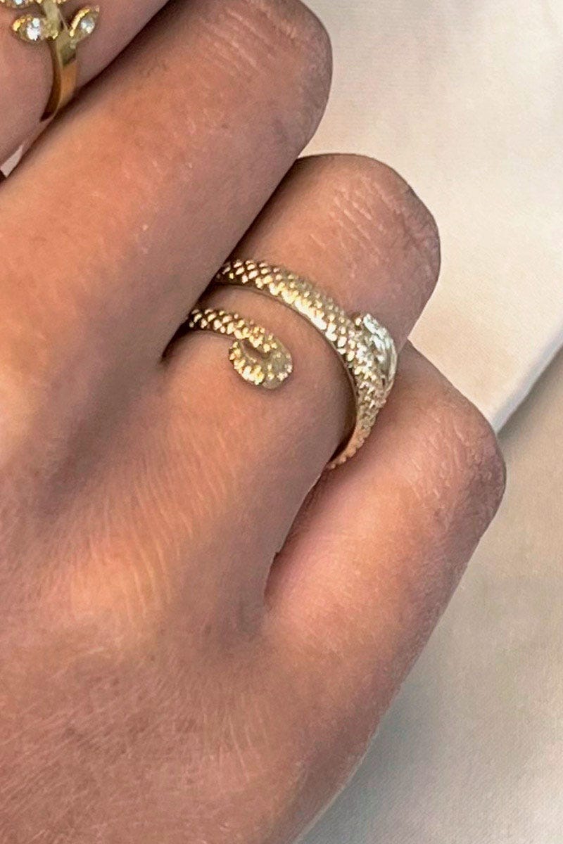 Snake ring, Guld