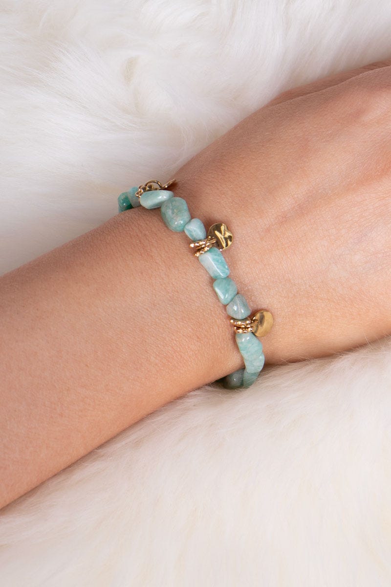 Armband m. sten, Mint