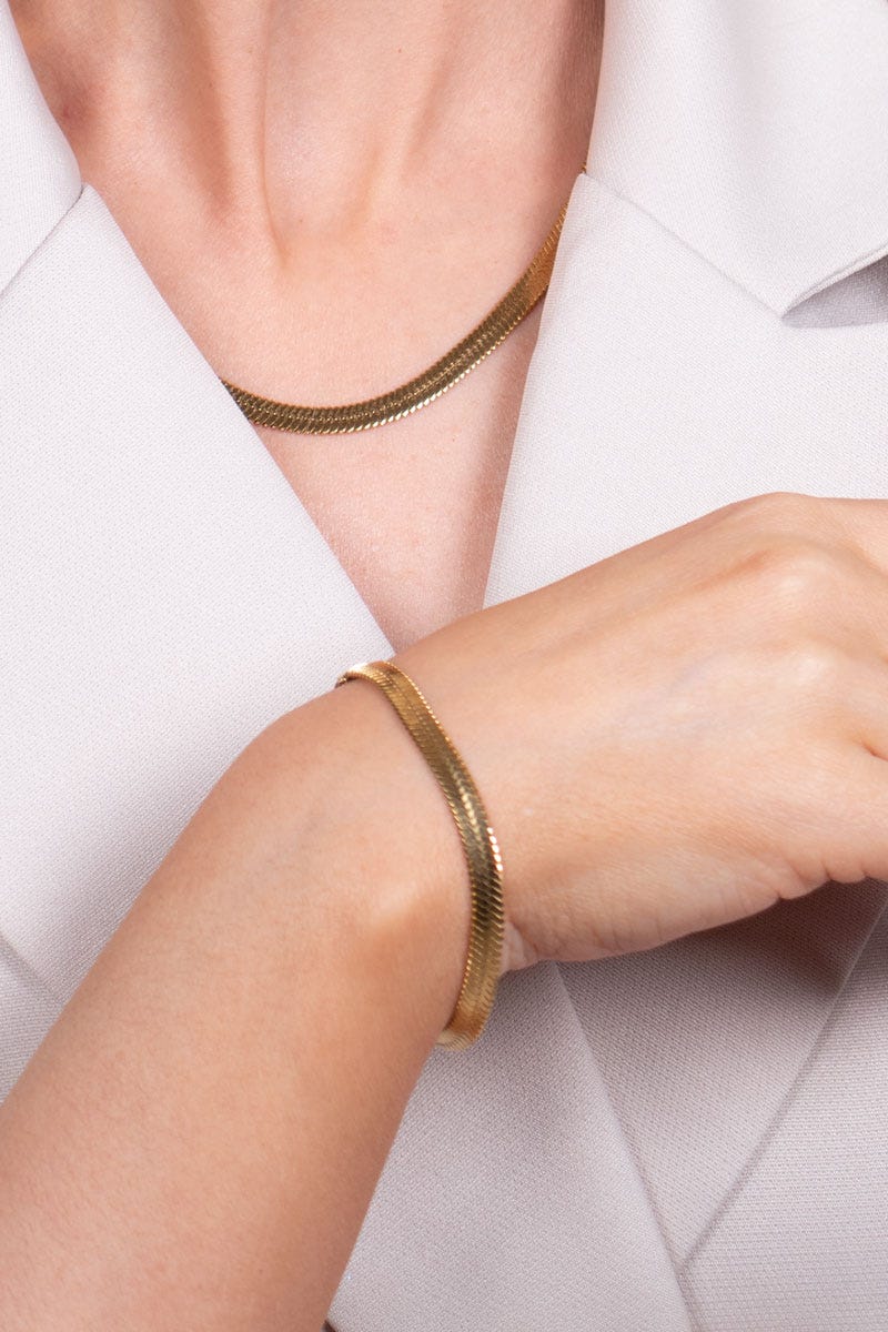 Snake armband, Guld