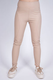 Coatede leggings Beige