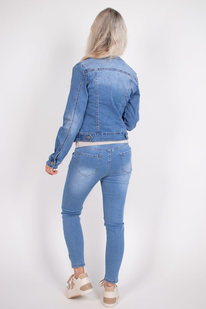 Jacka m. pärlor, Denim