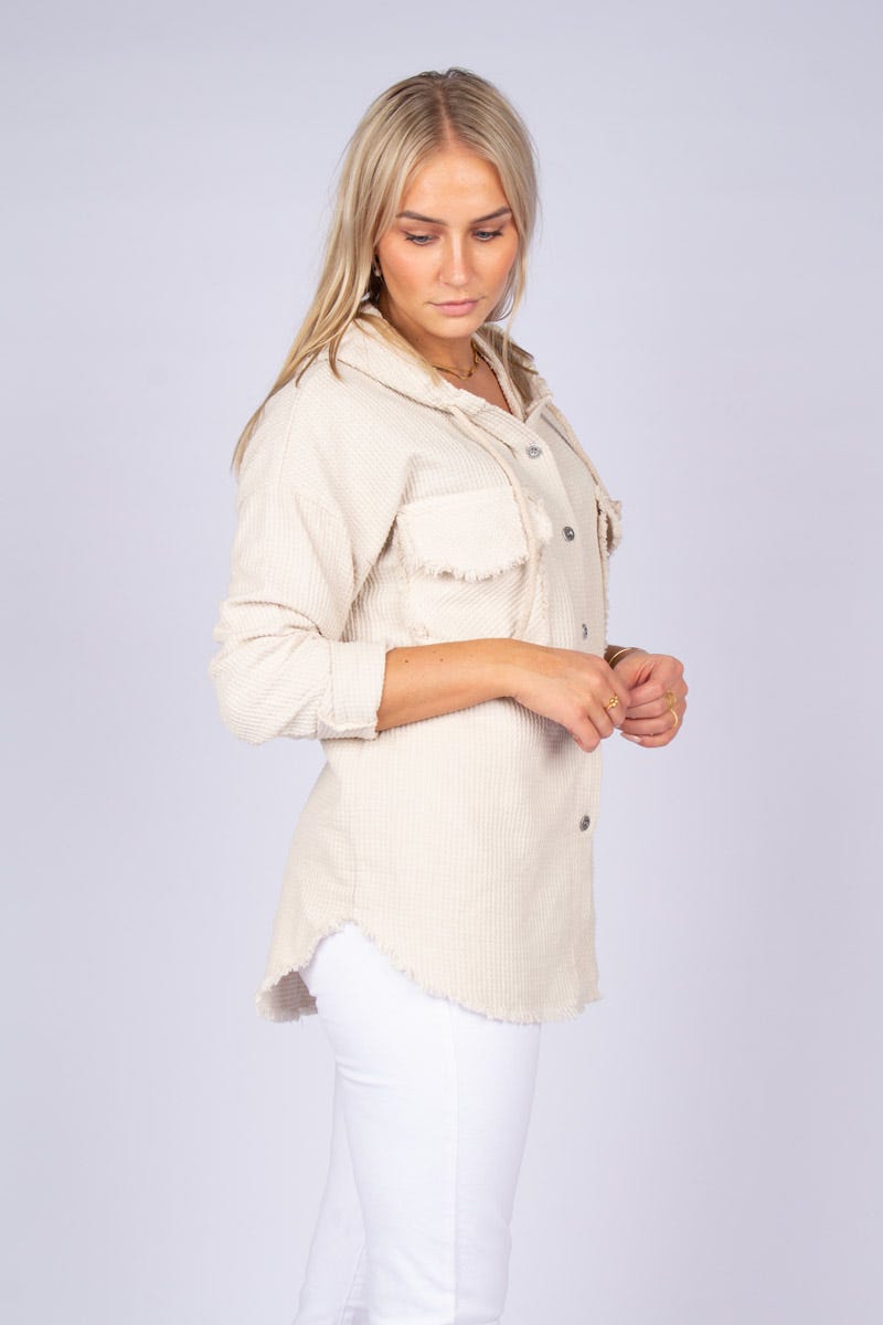 Cardigan m. luva, Beige