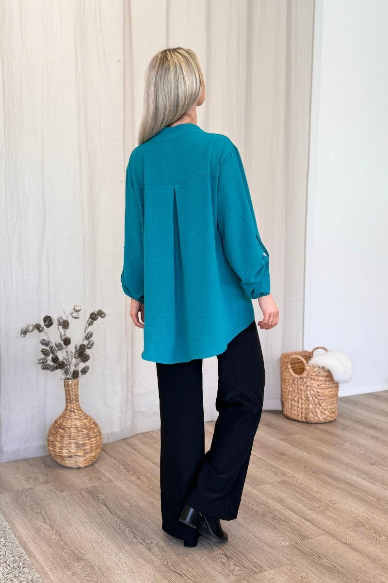 Adeline blus, Aqua