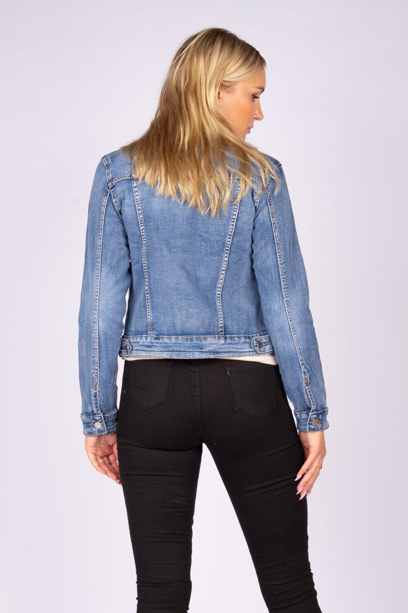 Jeansjacka m. knappar, Denim