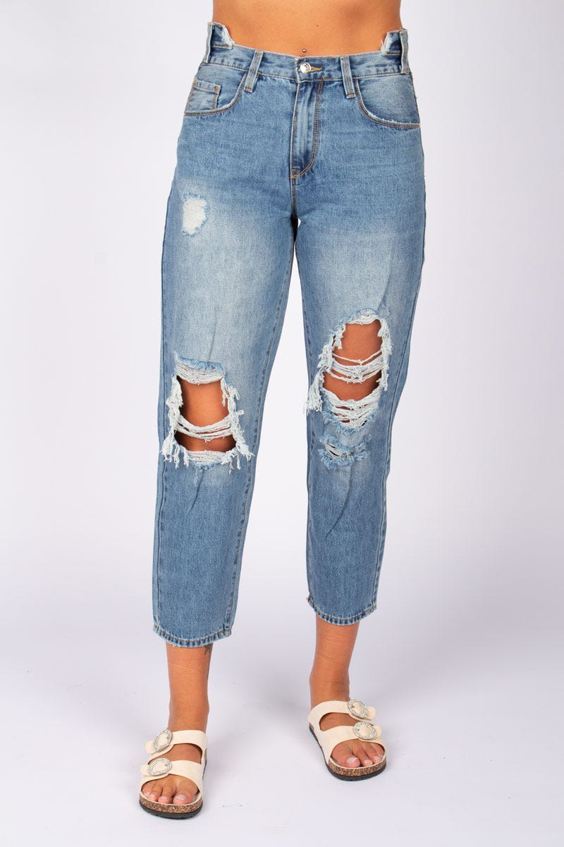 Jeans m. huller