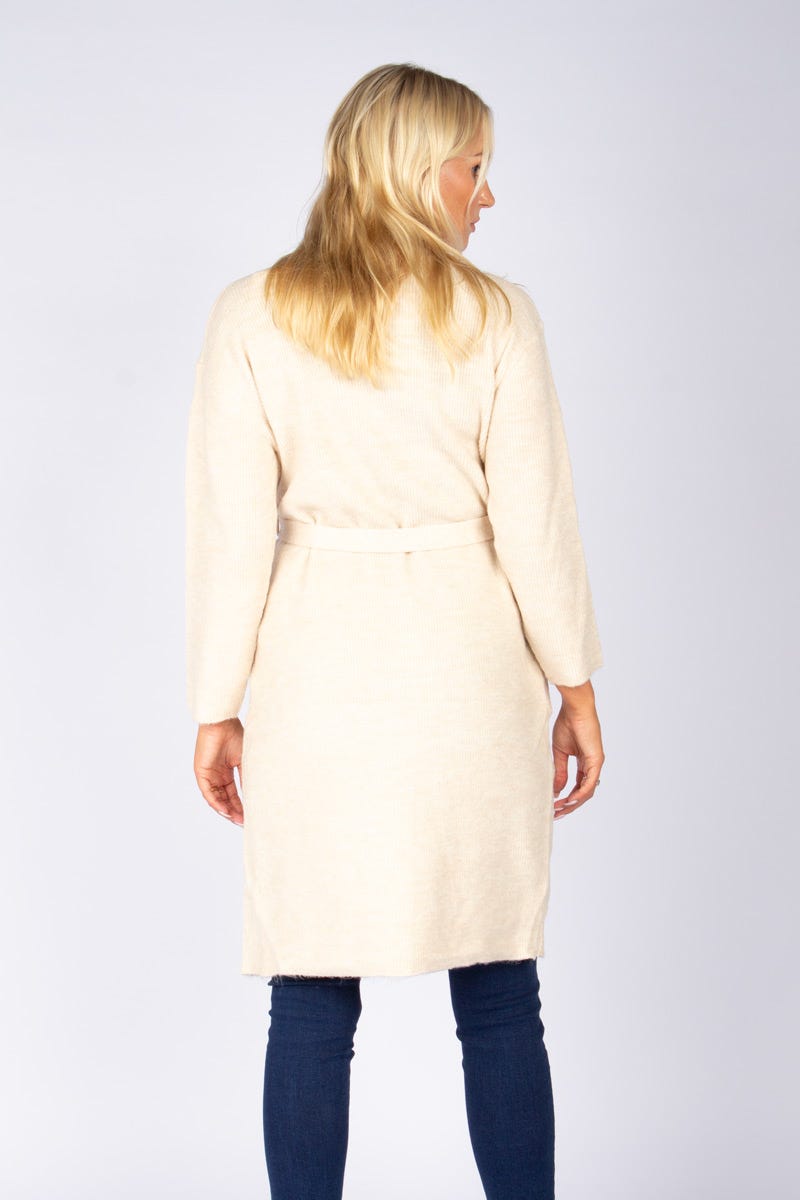 Finstickad cardigan, Creme