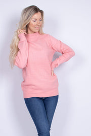 Strik m. turtleneck Rosa