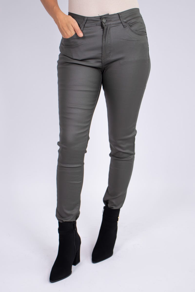 Coated jeans, Khaki