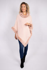 Poncho i fuskpäls, Rosa