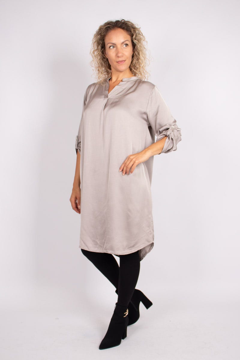 Tunika i silklook, Taupe