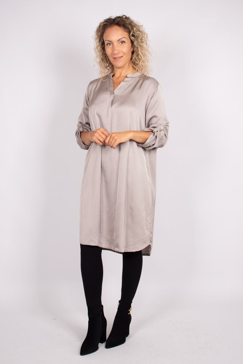 Tunika i silklook, Taupe