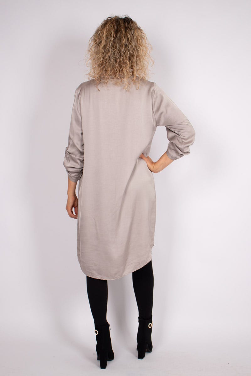 Tunika i silklook, Taupe