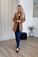 Lång blazer, Camel