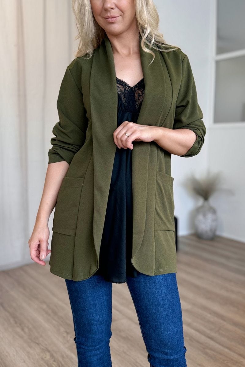 Lang blazer Khaki