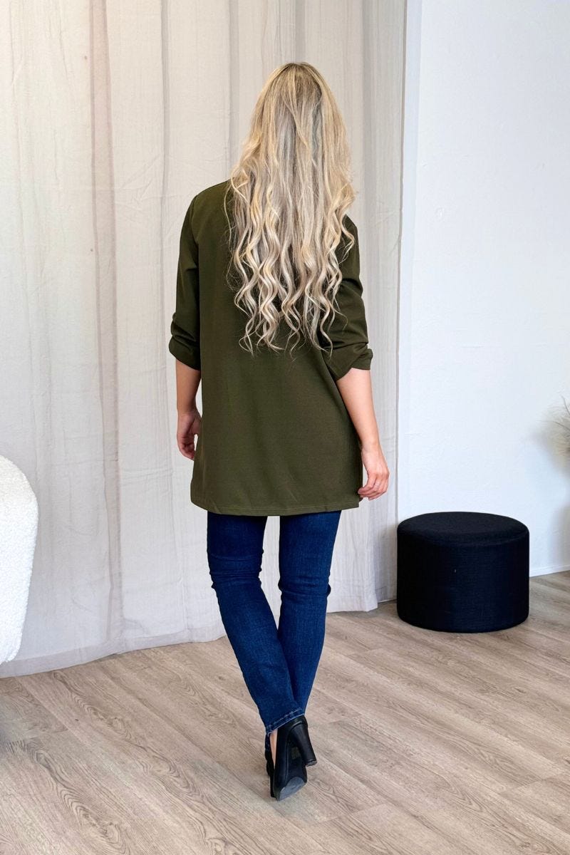 Lång blazer, Khaki