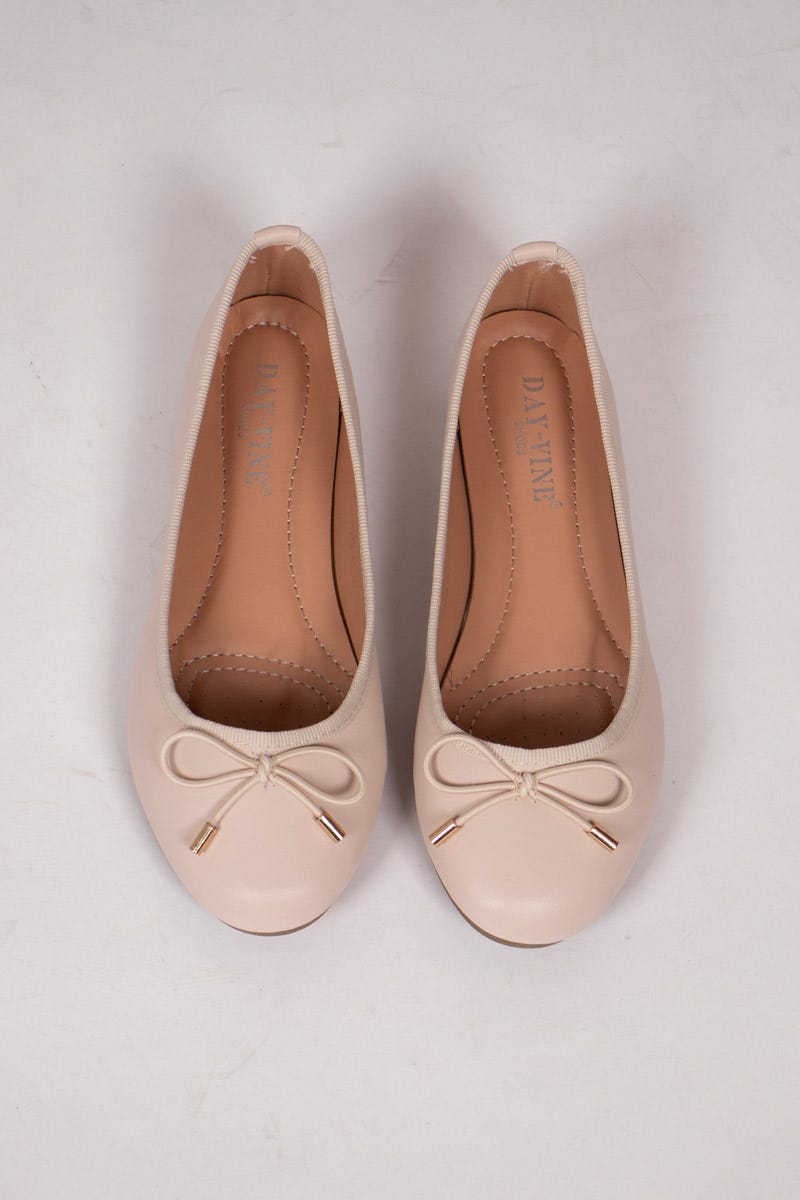 Ballerina m. rosett, Beige