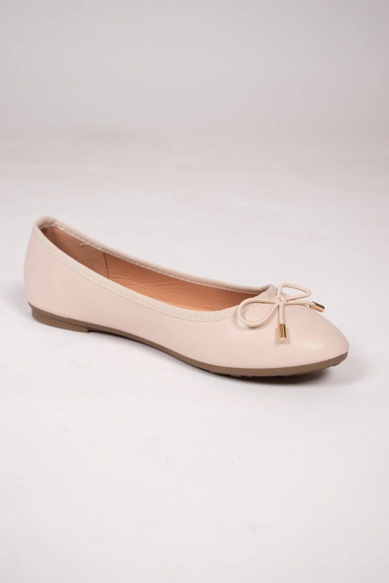 Ballerina m. rosett, Beige