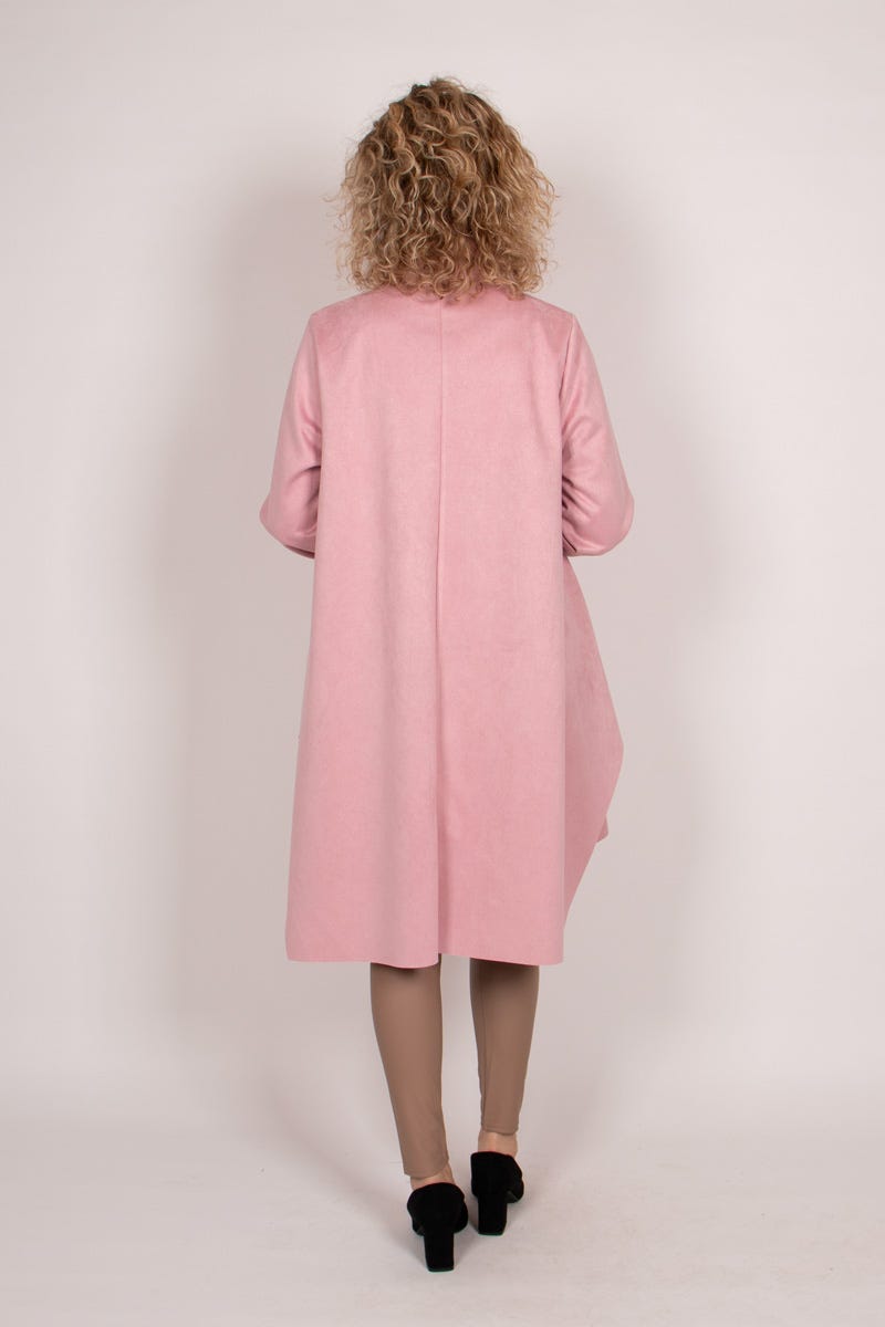 Cardigan i imiterad mocka, Rosa