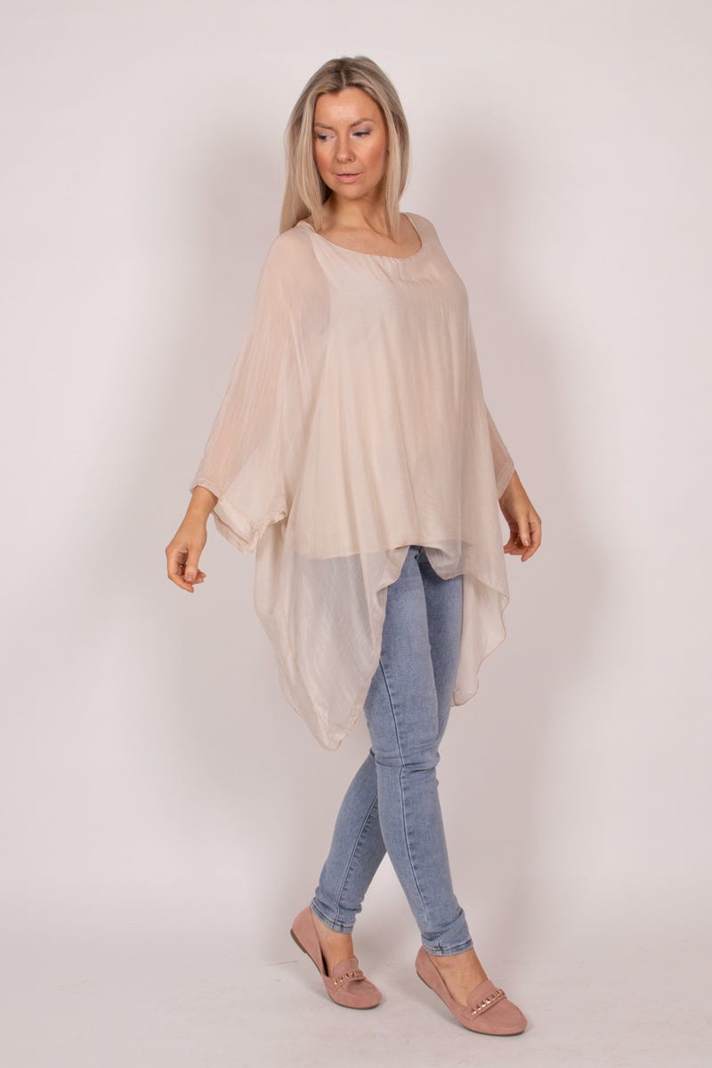 Tunika m. batwing Beige