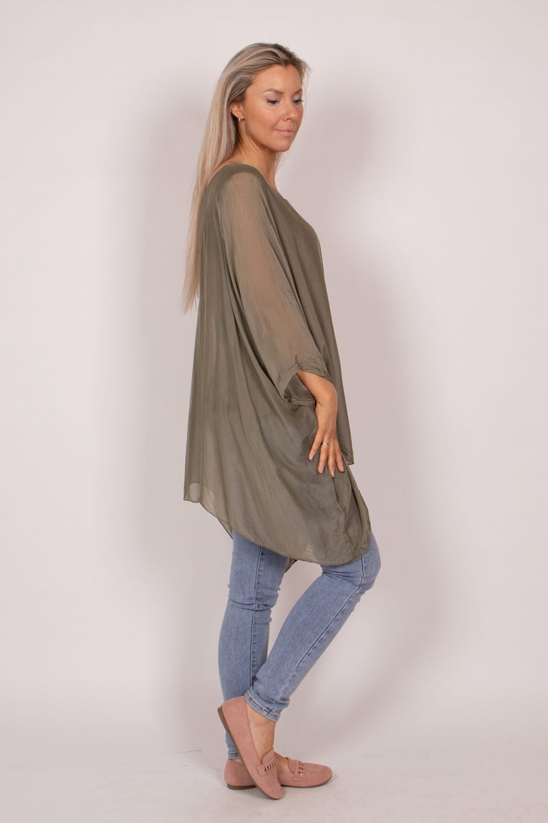 Tunika m. batwing Khaki