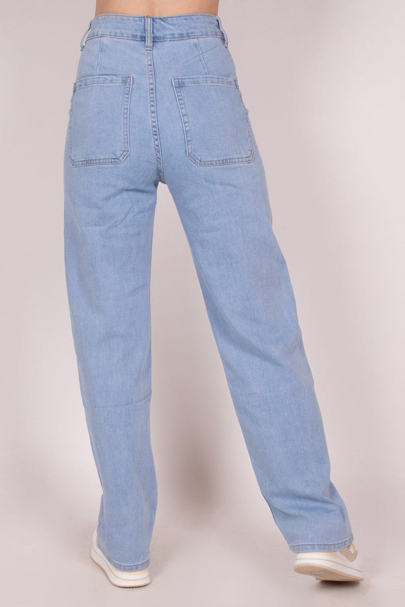 Straight jeans, Ljus denim