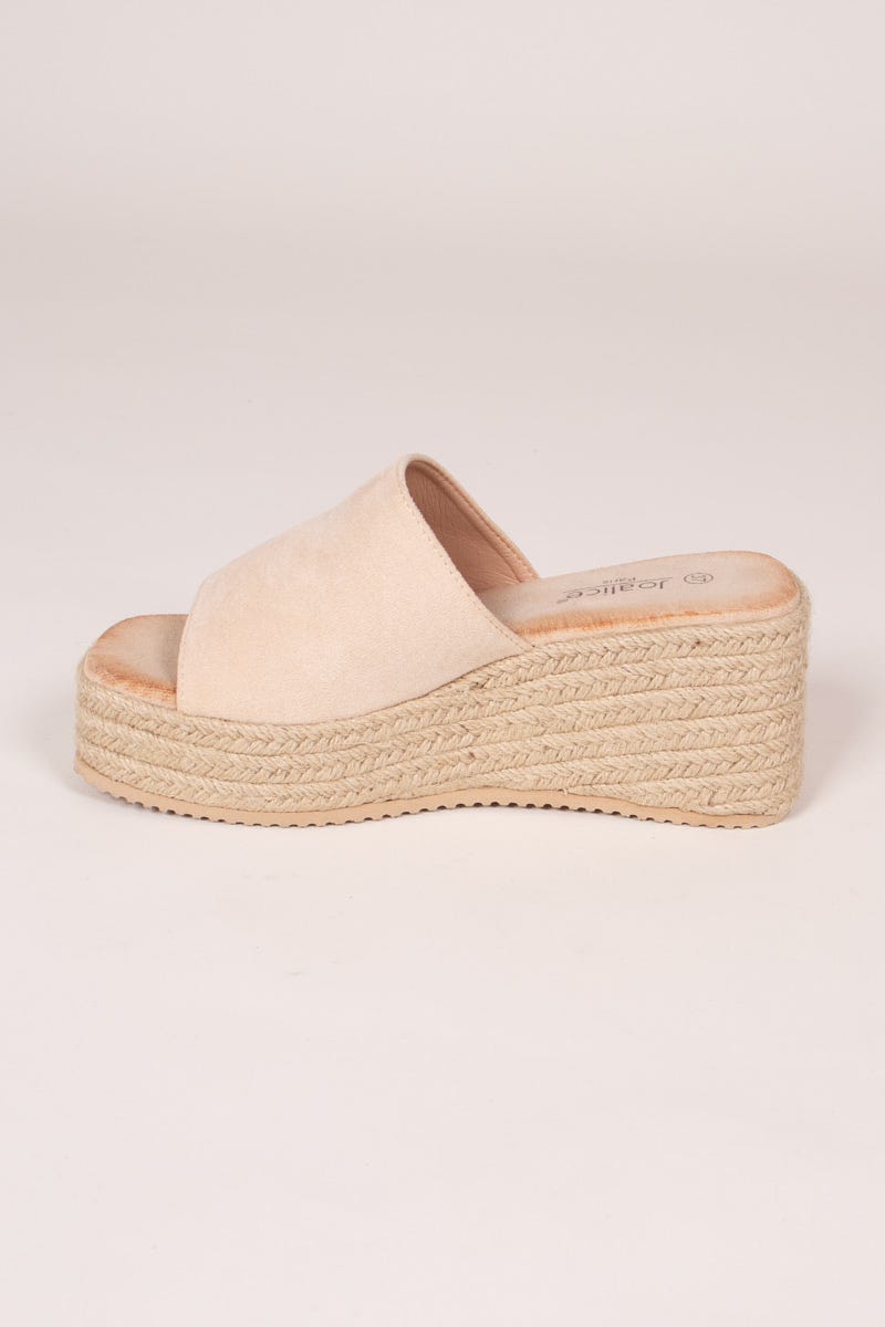  Espadrillos m. kraftig sula, Beige