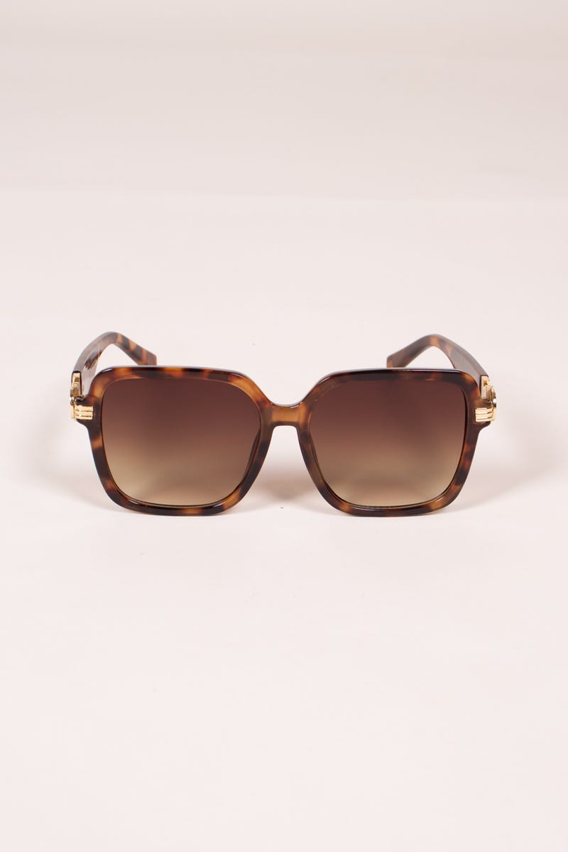 Solbrille m. græsk inspirerede detaljer Leopard