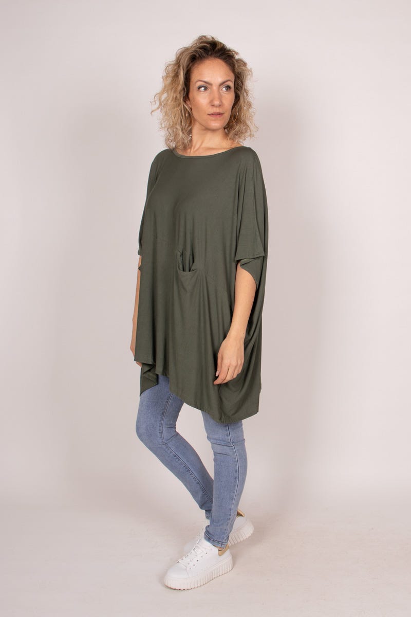 T-shirt poncho, Khaki