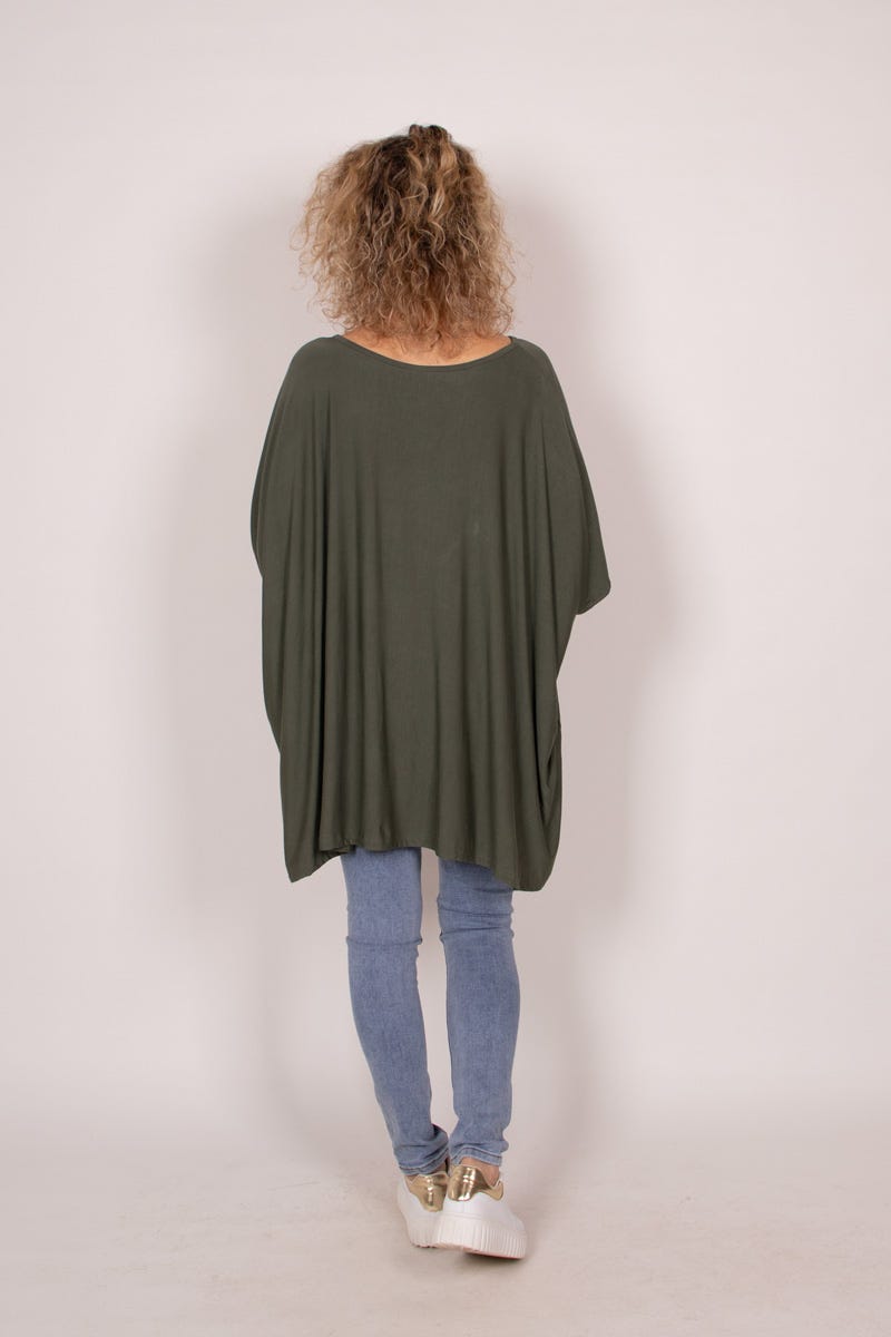 T-shirt poncho, Khaki