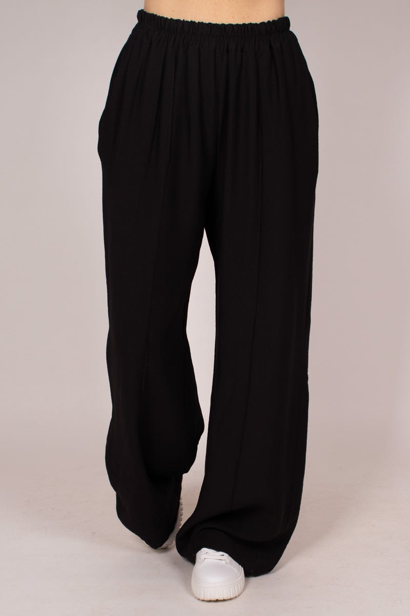 Wide leg pants, Svart