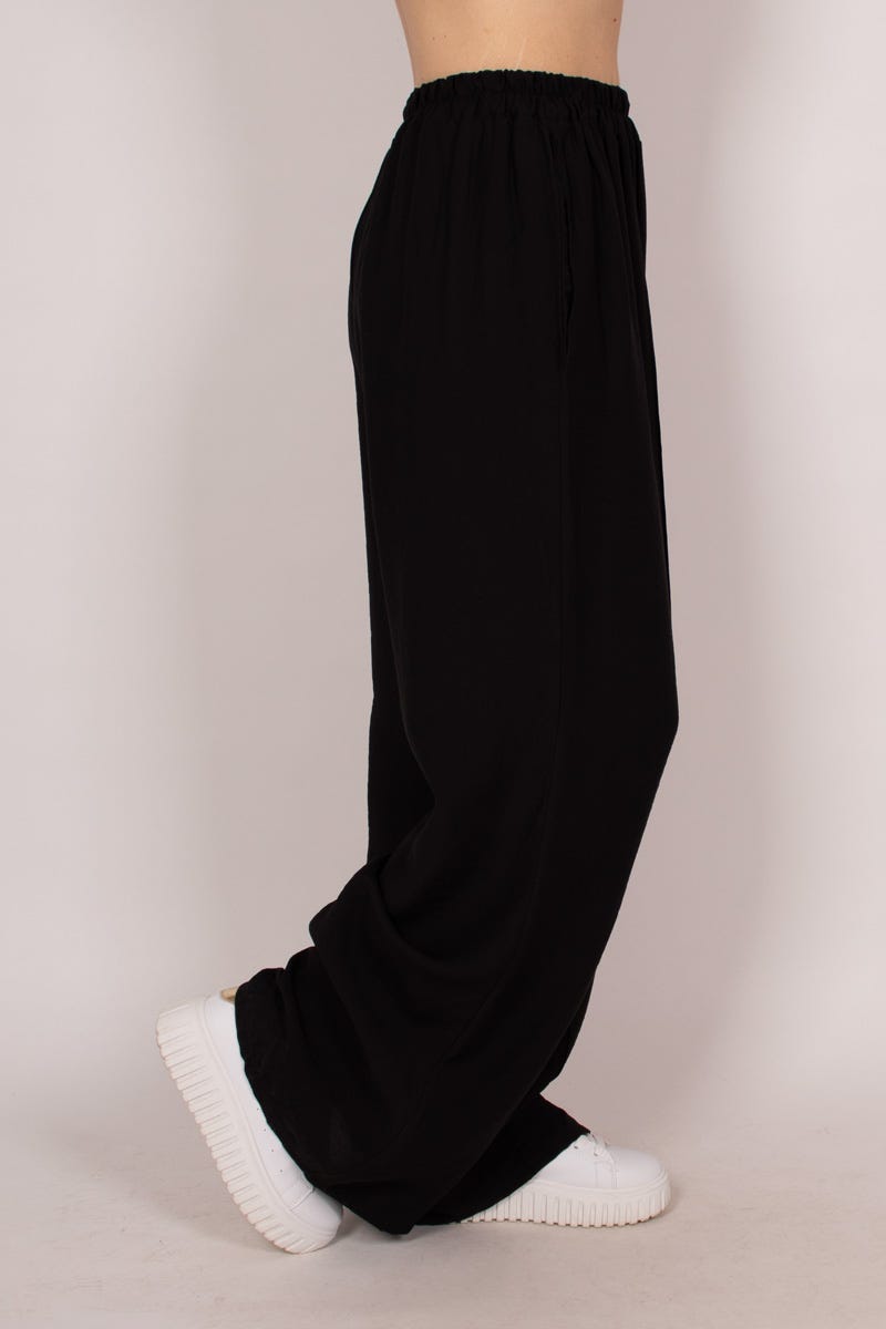 Wide leg pants, Svart