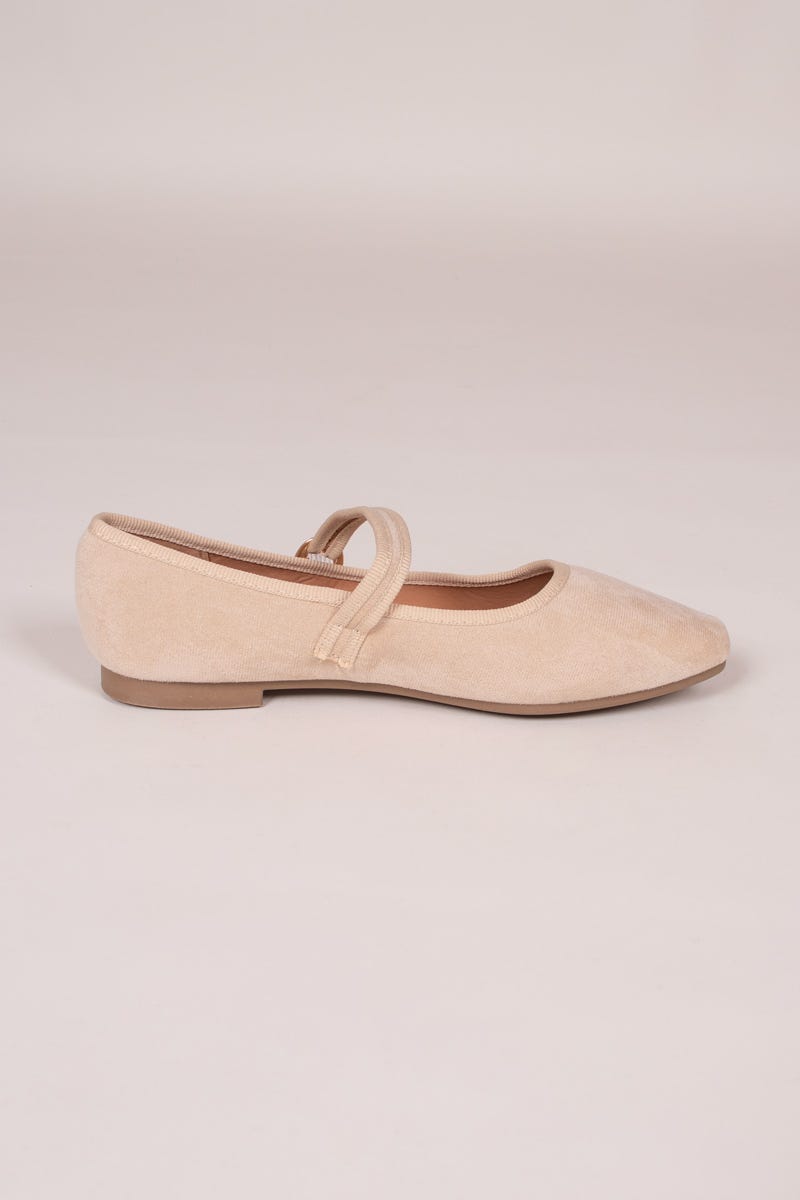 Ballerina m. rem Beige