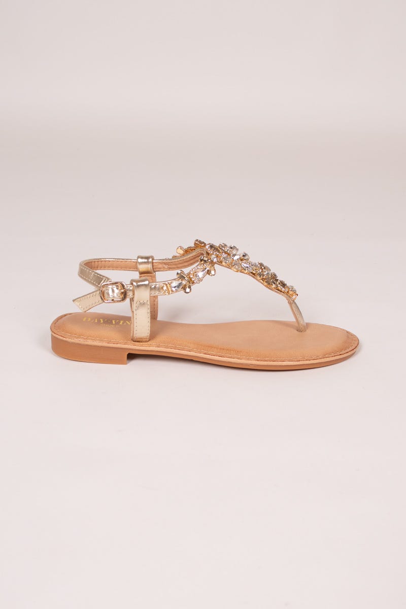 Sandal m. sten Guld