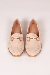 Loafers m. spänne, Beige